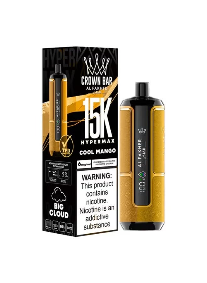 AL FAKHER Cool Mango Crown Bar Hypermax 15k Disposable Vape NC-6mg - Image 2