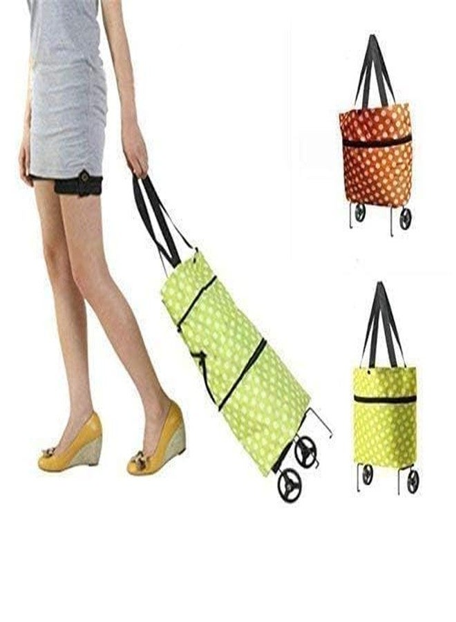 HETVIN Heavy Duty Foldable Rolling Shopping Bag with Wheels, Lightweight Grocery Trolley for Home and Outdoor Use - Image 3
