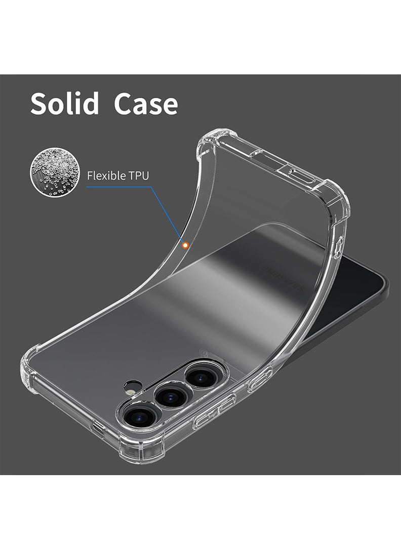 Theodor Samsung Galaxy M55 Clear Case, Shock-Absorption TPU Cell Phone Cover with Reinforced Corners, Soft Flexible & Crystal Clear Protective Bumper Case  - Image 5