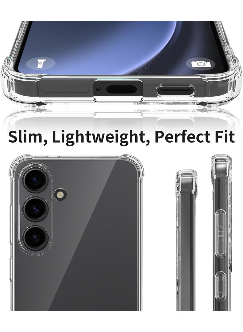 Theodor Samsung Galaxy M55 Clear Case, Shock-Absorption TPU Cell Phone Cover with Reinforced Corners, Soft Flexible & Crystal Clear Protective Bumper Case  - Image 3