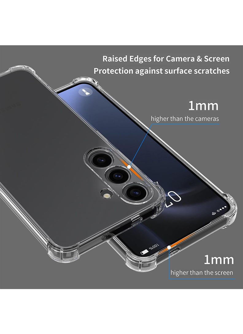 Theodor Samsung Galaxy M55 Clear Case, Shock-Absorption TPU Cell Phone Cover with Reinforced Corners, Soft Flexible & Crystal Clear Protective Bumper Case  - Image 4