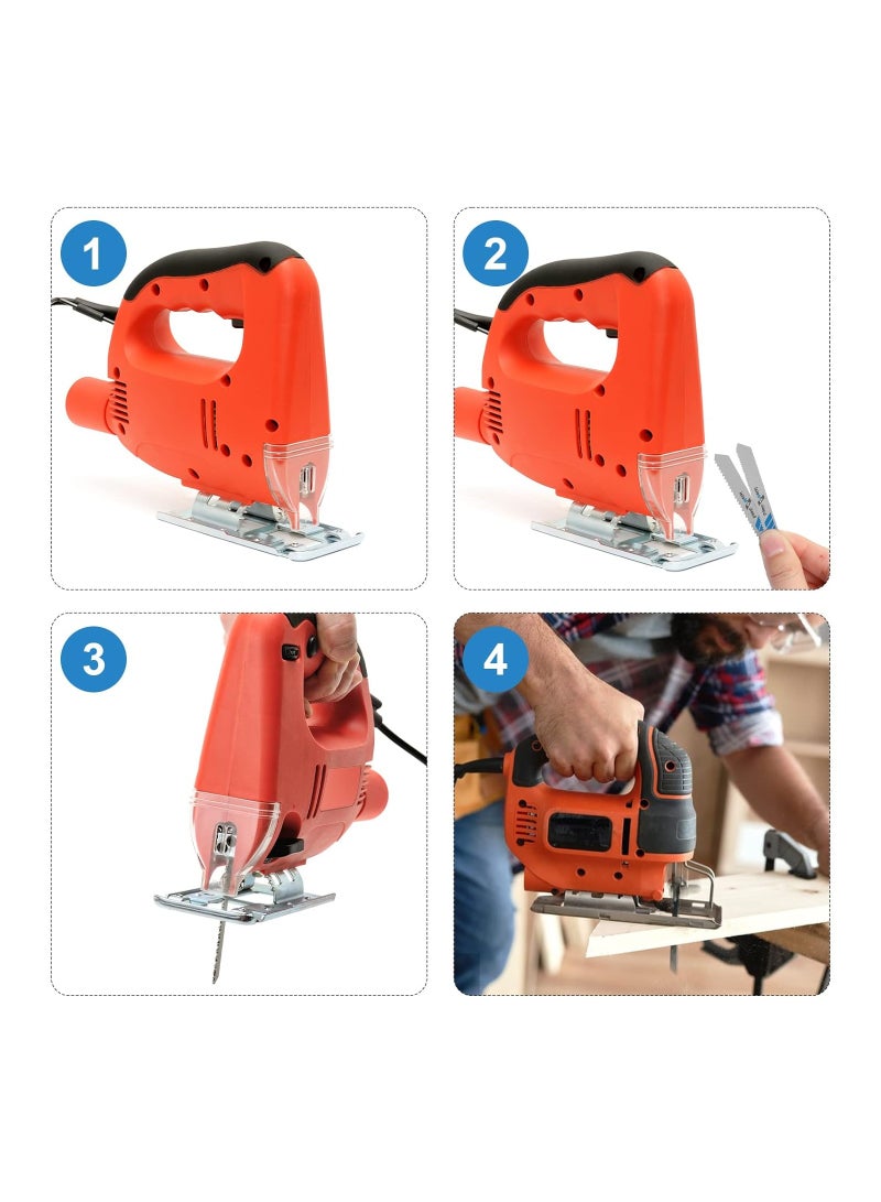 SYOSI 20 Piece T Shank Jigsaw Blades Tool Assortment of Professional T-Handle Jig Saw Blade Kits Multi-Purpose Jig Saw Blades Replacement Set for Wood Pruning Plastic and Metal Cutting - Image 3