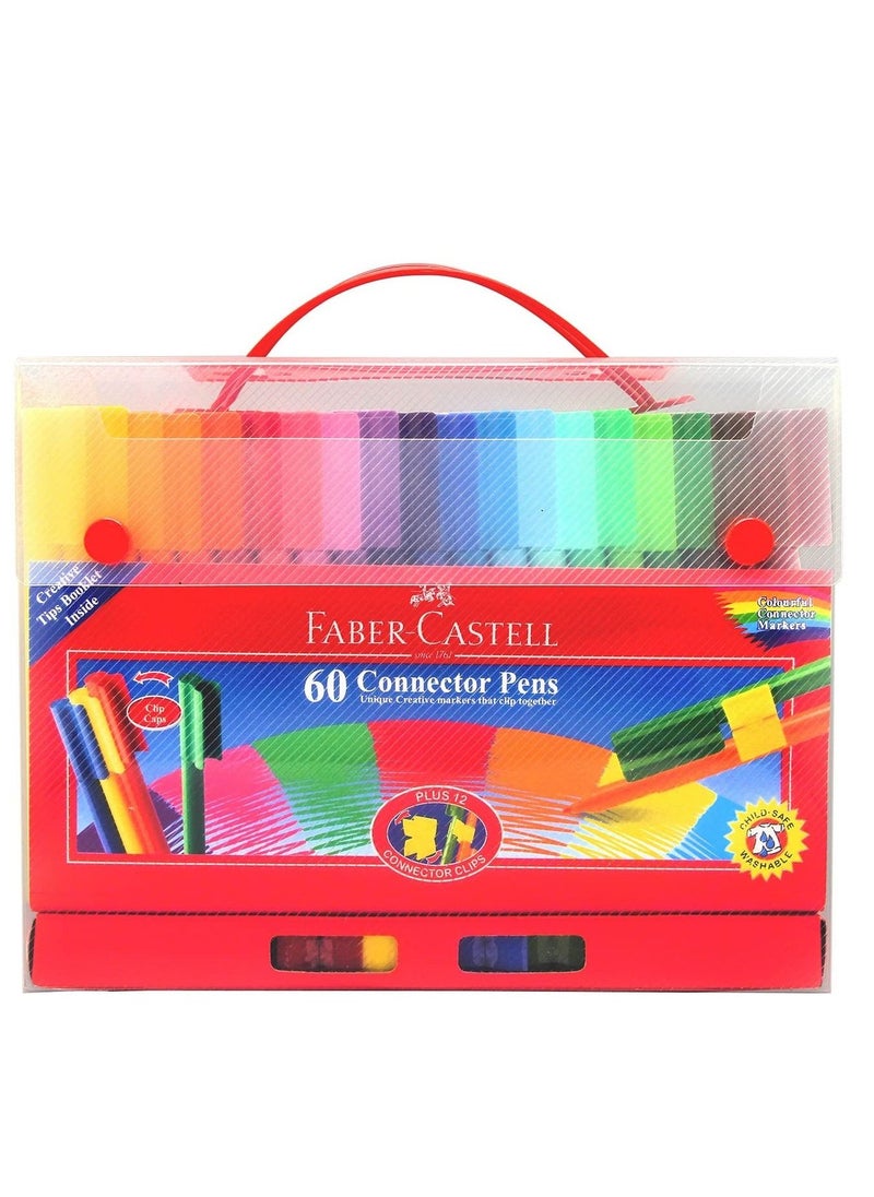 FABER-CASTELL - 60-Piece Connector Pen Set Multicolor - Image 1