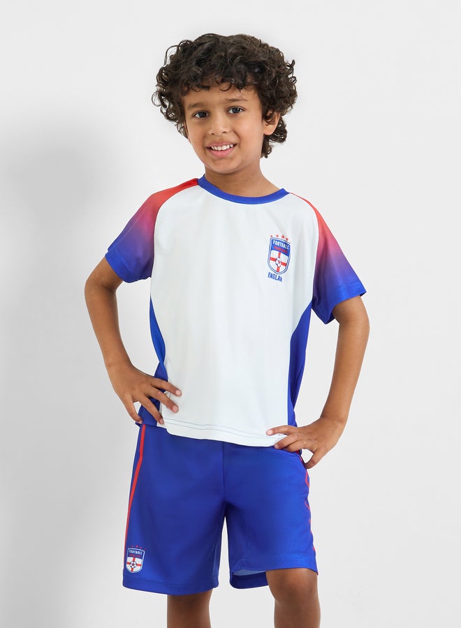 Styli Boys England Print Jersey T-Shirt and Shorts FIFA Football Set - Image 2