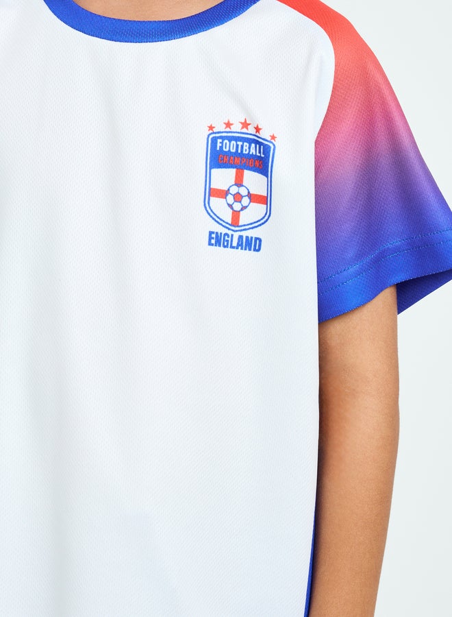 Styli Boys England Print Jersey T-Shirt and Shorts FIFA Football Set - Image 4
