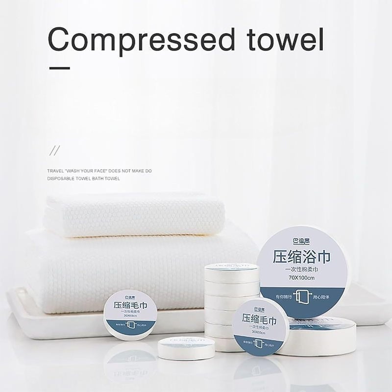 KIPSOME Travel Towel Tablets – 1pcs Large Compressed Cotton Towels (70x140cm) | Disposable, Quick-Dry, Lightweight & Eco-Friendly | Great for Camping, Beach & Gym - Image 2