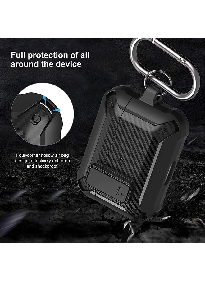 Unique Compatible with AirPods Pro 2 Case, Protective Case with Lock, Hard Shell Rugged Shockproof Cover，Designed for AirPods Pro 2 - Pink (Black)  - Image 4
