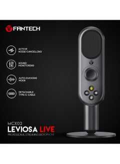 FANTECH FANTECH Leviosa MCX02 Professional Smart Microphone with Mobile and PC USB Interface, Cardioid Polar Pattern, Gaming or Podcast Recording Device, Noise Cancelling and Audio Sharing  - Image 5