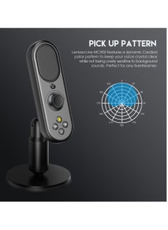 FANTECH FANTECH Leviosa MCX02 Professional Smart Microphone with Mobile and PC USB Interface, Cardioid Polar Pattern, Gaming or Podcast Recording Device, Noise Cancelling and Audio Sharing  - Image 4