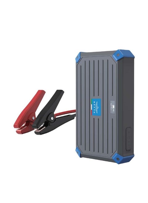 Portable Car Jump Starter, 12V Super Capacitor Jump Starter (Up to 6.0L Gas, 4.0L Diesel Engine), Super Safe, Self -Charging to 100% in less than 3 minutes with Carrying Case - Black