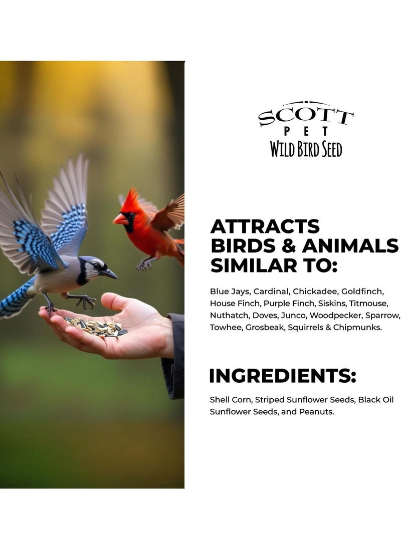 Scott Scott Pet Wild Bird Seed, Wildlife Brunch Blend, 8.5 lbs Bag, No Mess, Feed, Great for Platform Feeders, Food for Outside Wild Birds  - Image 5