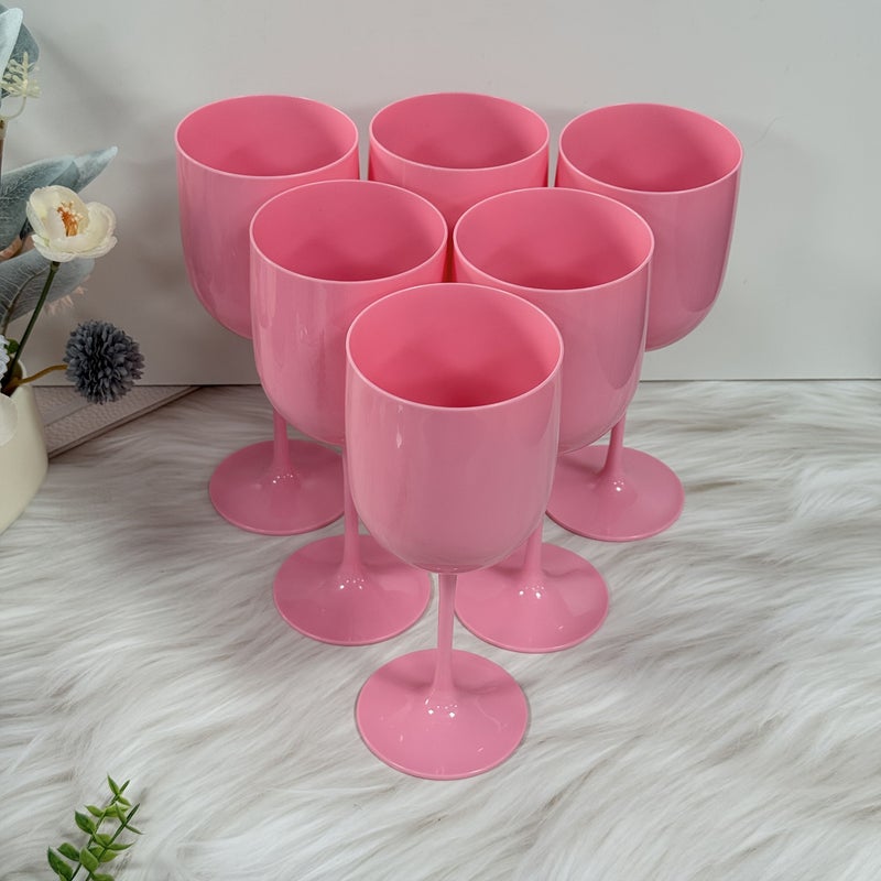 Pink 9 قطع أكواب نبيذ أحمر سعة 16 أونصة وأكواب شمبانيا لحفلات الزفاف والمناسبات - Image 5