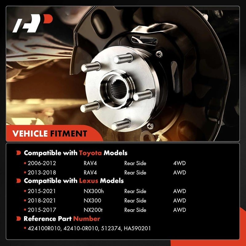 A-Premium Rear Wheel Bearing and Hub Assembly - Image 2