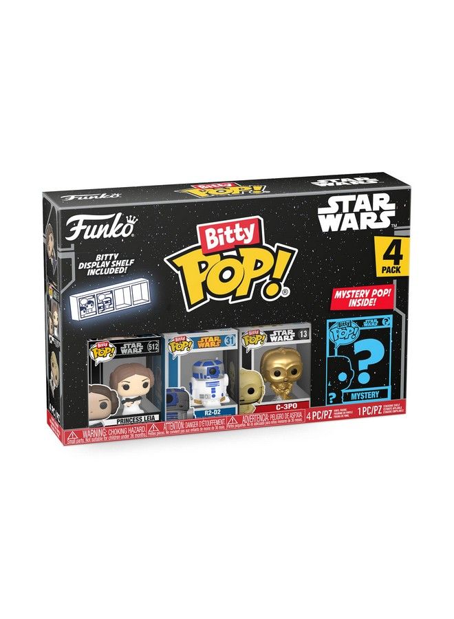 Funko لعبة بيتي بوب! ستار وورز ألعاب قابلة للجمع ميني الأميرة ليا R2 D2 C 3Po وشخصية المطاردة الغامضة (قد تختلف الأنماط) 4 عبوات - Image 2