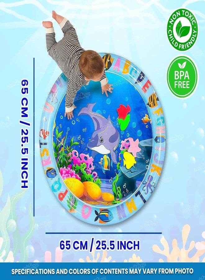 ELBEXY Tummy Time Water Mat for Babies | Sensory Play Gym for 6-12 Months | Newborn Baby Essentials | Water-Filled Activity Mat | Baby Gifts, Multicolor - Image 3