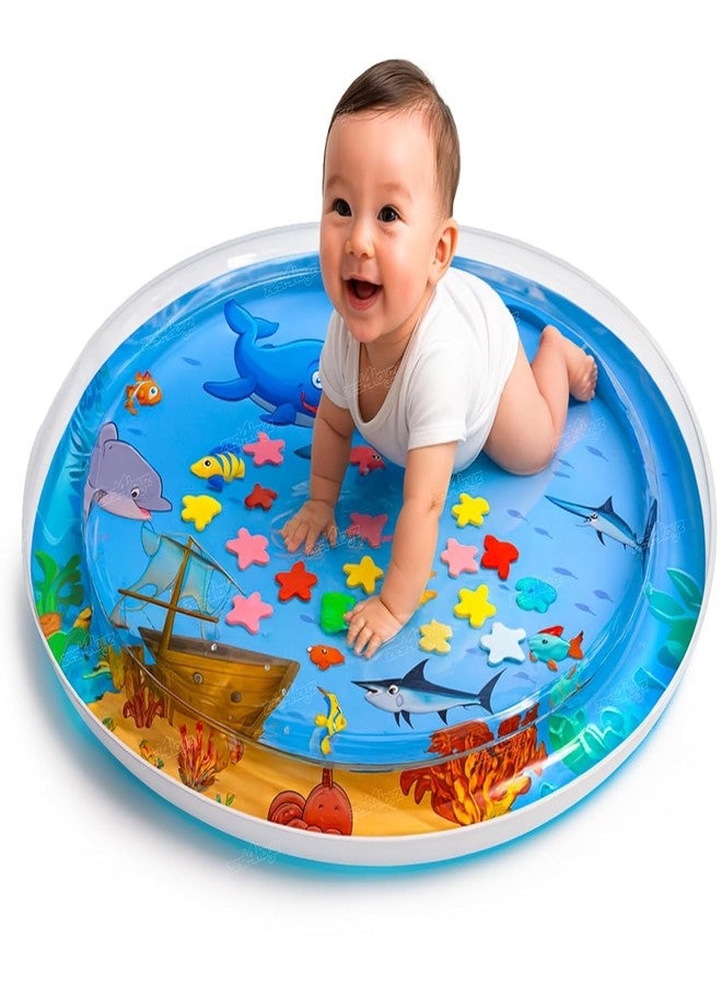 ELBEXY Tummy Time Water Mat for Babies | Sensory Play Gym for 6-12 Months | Newborn Baby Essentials | Water-Filled Activity Mat | Baby Gifts, Multicolor - Image 2