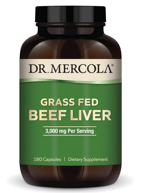 Grass Fed Beef Liver Supports Immune Heath 180 Capsules 30 Servings