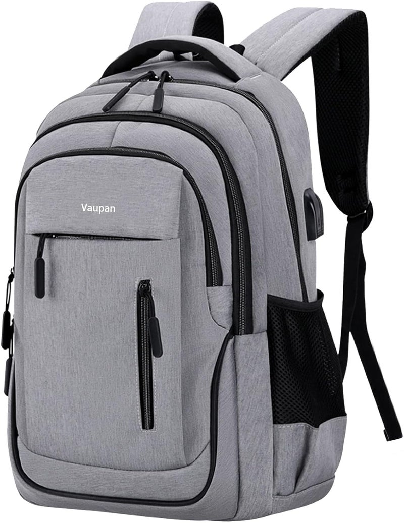 Vaupan Business Travel Laptop Backpack, Water Resistant College School Computer Bag Gifts with USB Charging Port for Men & Women Fits 15.6 Inch Notebook - Image 1