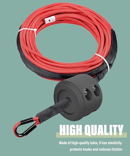 Reswish 2pcs Winch Stopper,Winch Cable Hook Stopper,Winch Cable Stopper Rubber Winch Stopper,Car Accessories Winch Rope Bump Shock Saver Dampener Absorbent Stopper,Winch Stopper (Black) - Image 4