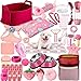 Abbylike 50 Pcs Puppy Supplies Starter Kit for Small Dogs Puppy Essentials Includes Leash Bowls Teeth Brushes Water Bottle and More Accessories for Dogs Pet Day Welcome GiftPink - Image 3