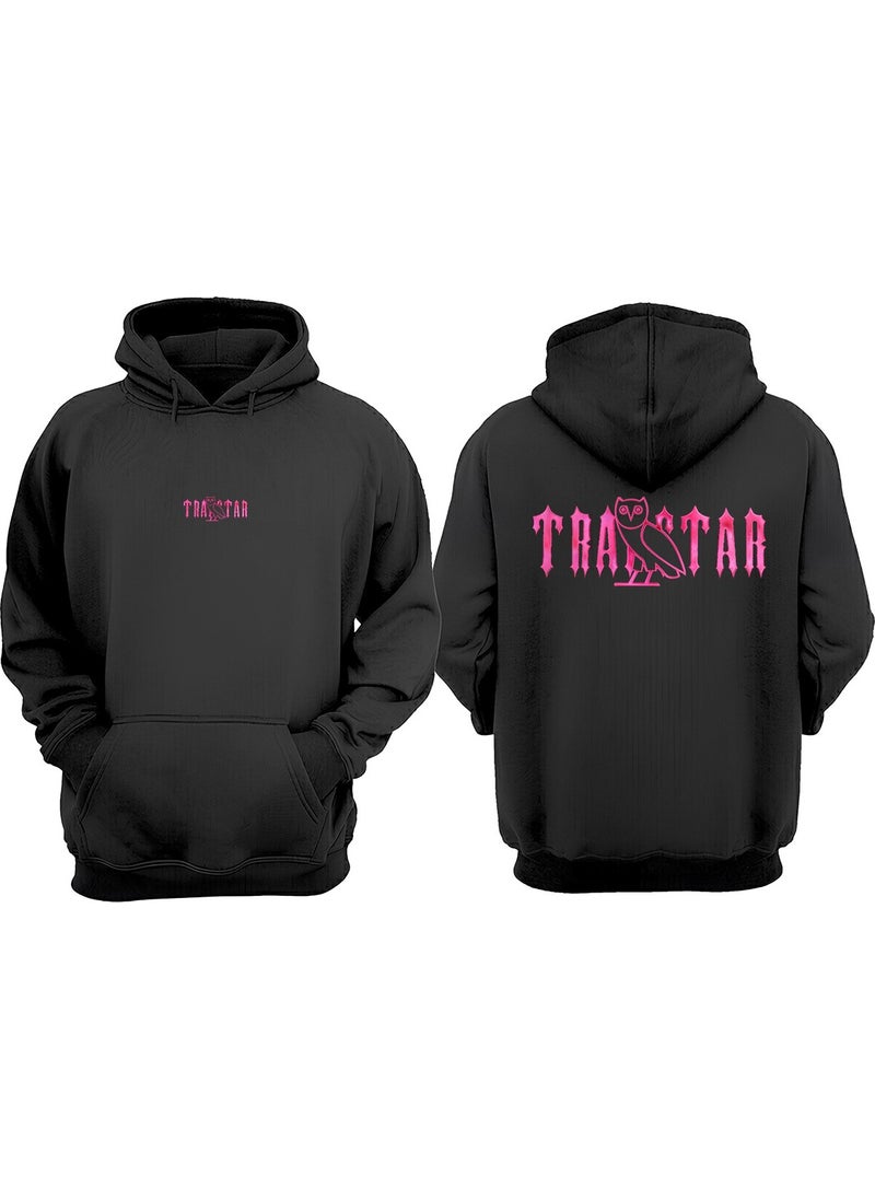 Unisex Trapstar x Ovo Design Front Back Printed Regular Fit Black Sweatshirt