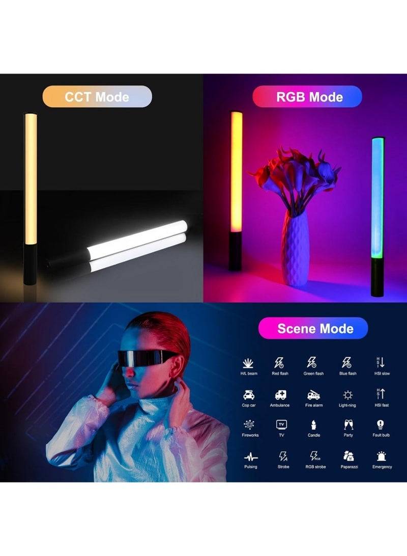 PULUZ Handheld Light Wand,RGB Video Light Wand,Photography Lighting Wand with 132 LEDs Lights, Dimmable 2500K~9000K CRI95+ Full Color LED Light with 2600mAh Battery, 20 Light Scenes - Image 3