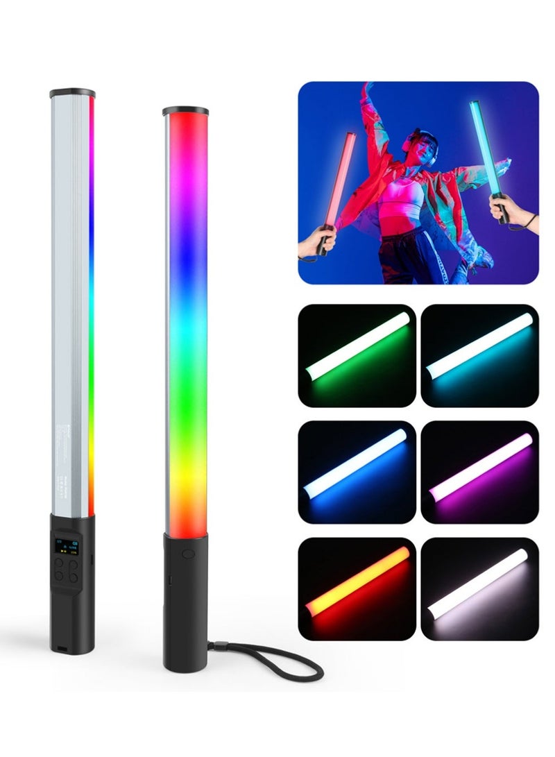 PULUZ Handheld Light Wand,RGB Video Light Wand,Photography Lighting Wand with 132 LEDs Lights, Dimmable 2500K~9000K CRI95+ Full Color LED Light with 2600mAh Battery, 20 Light Scenes - Image 1