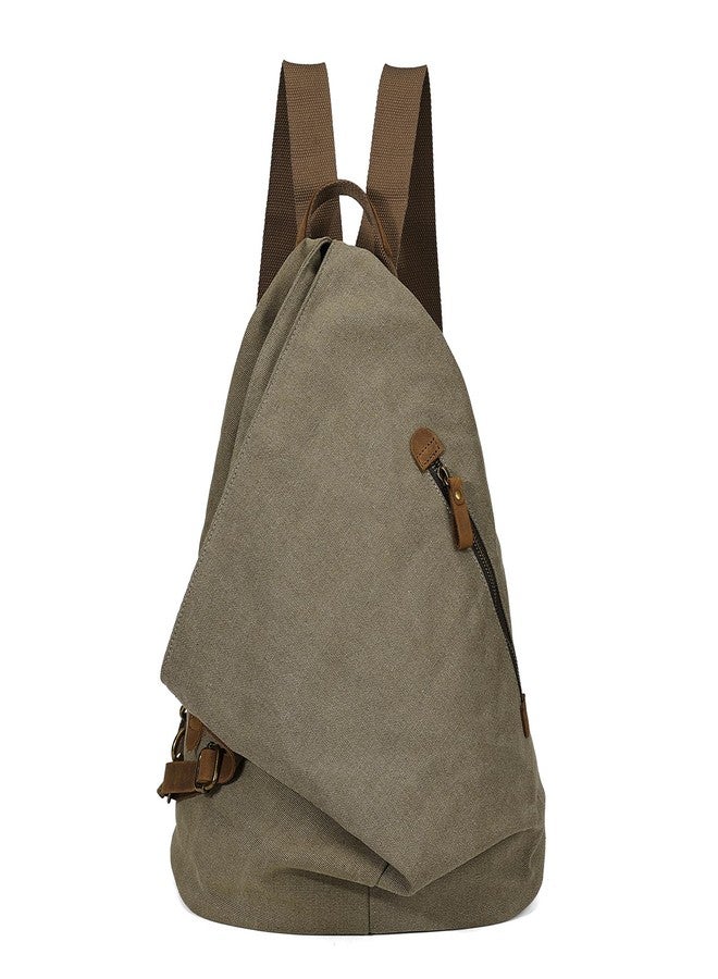 KL928 Canvas Vintage Backpack - Large Casual Daypack Outdoor Travel Rucksack Hiking Backpacks for Men Women - Image 1
