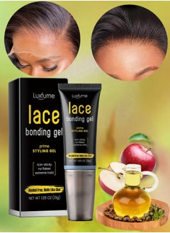 Luxfume Lace Bonding Gel Wig Glue Lace Bond Glue New Brush Head Design Bold Hold Lace Adhesive Gelly Strong Hold Clear Formula Temporary Daily Hold for Lace Front Wigs and Hair  - Image 1