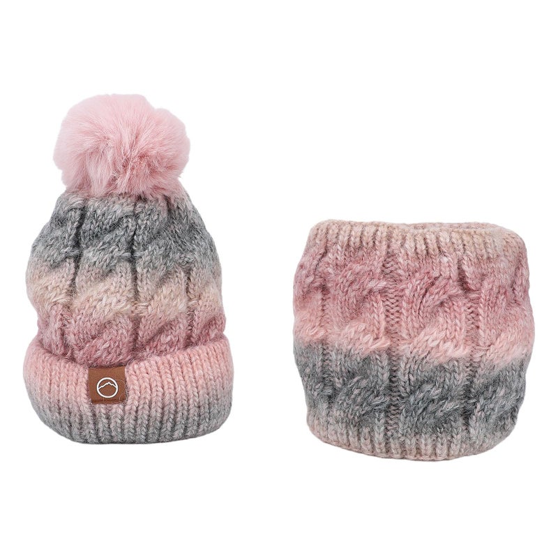 USB Heated Hat Scarf Set Fleece Lined Windproof Knit Beanie 104 to 122 Fahrenheit for Skiing Motorcycling - Image 4