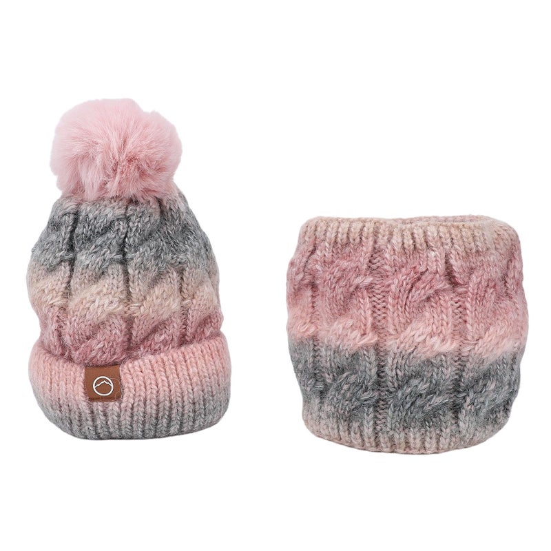 USB Heated Hat Scarf Set Fleece Lined Windproof Knit Beanie 104 to 122 Fahrenheit for Skiing Motorcycling - Image 2