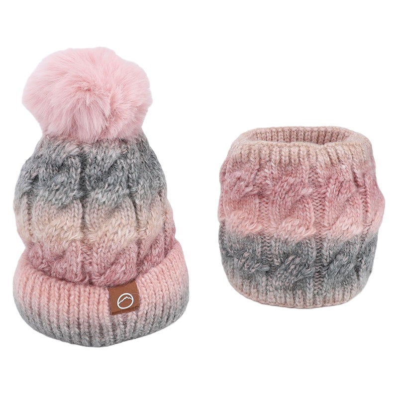 USB Heated Hat Scarf Set Fleece Lined Windproof Knit Beanie 104 to 122 Fahrenheit for Skiing Motorcycling - Image 3