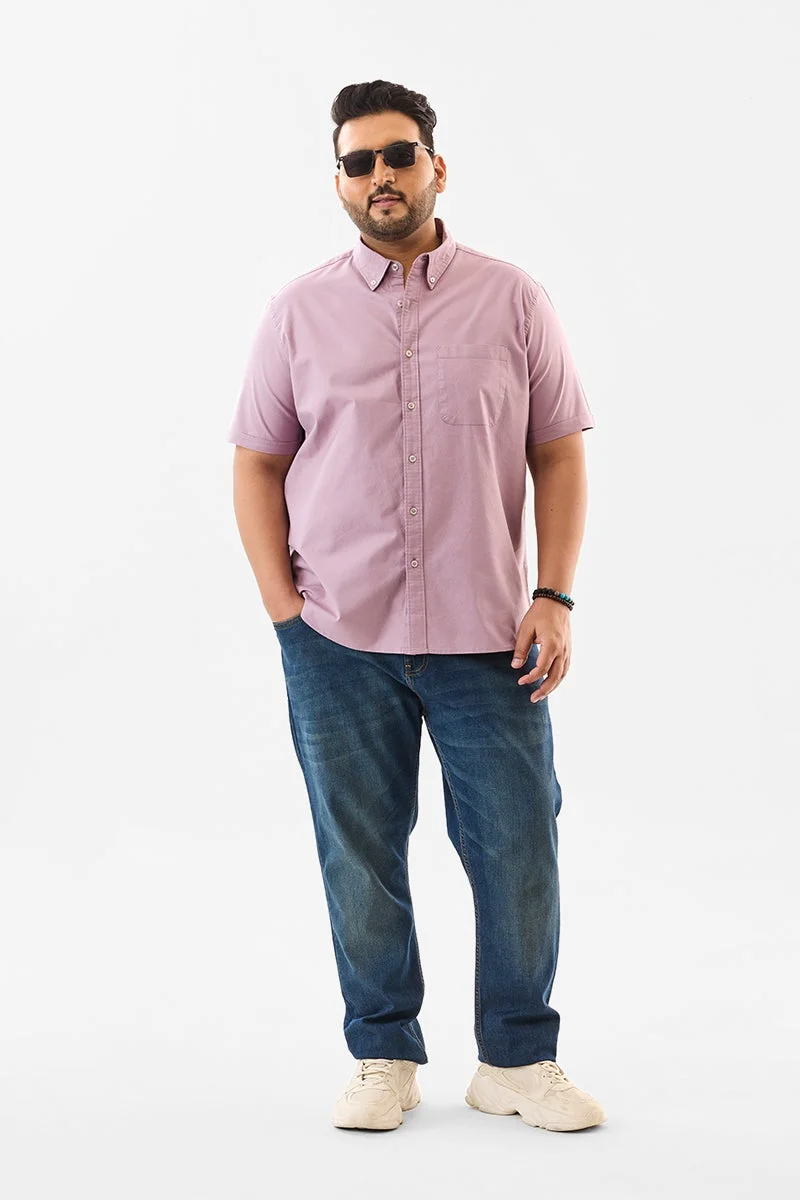 Snitch pink Regular Fit Stretch Plus Size Shirt for Men | Best Price UAE