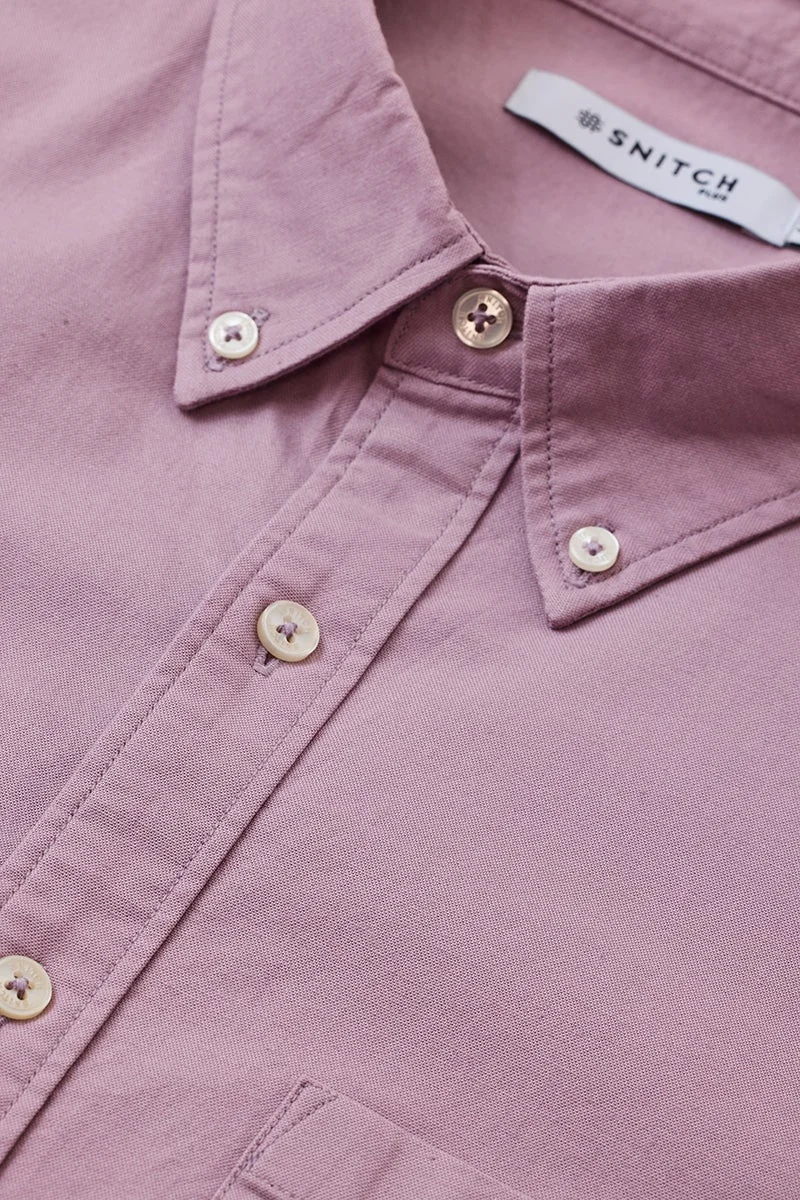 Snitch pink Regular Fit Stretch Plus Size Shirt for Men | Best Price UAE