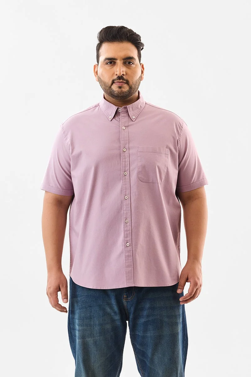 Snitch pink Regular Fit Stretch Plus Size Shirt for Men | Best Price UAE