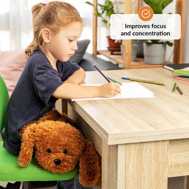 ODOXIA Weighted Lap Pad for Kids | Calming & Comforting | Lap Animal | Dog Buddy | Sensory Weight Animals | Weighted Blanket for Sensory Disorder | Carrying Bag Included | 5 Lbs - Image 3