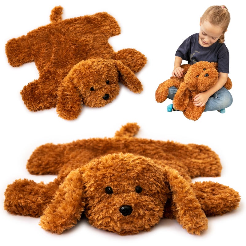 ODOXIA Weighted Lap Pad for Kids | Calming & Comforting | Lap Animal | Dog Buddy | Sensory Weight Animals | Weighted Blanket for Sensory Disorder | Carrying Bag Included | 5 Lbs - Image 1