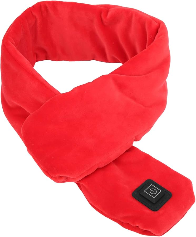 Smart Heating Scarf Electric Neck Wrap Temperature Adjustable For Women Men Red - Image 1