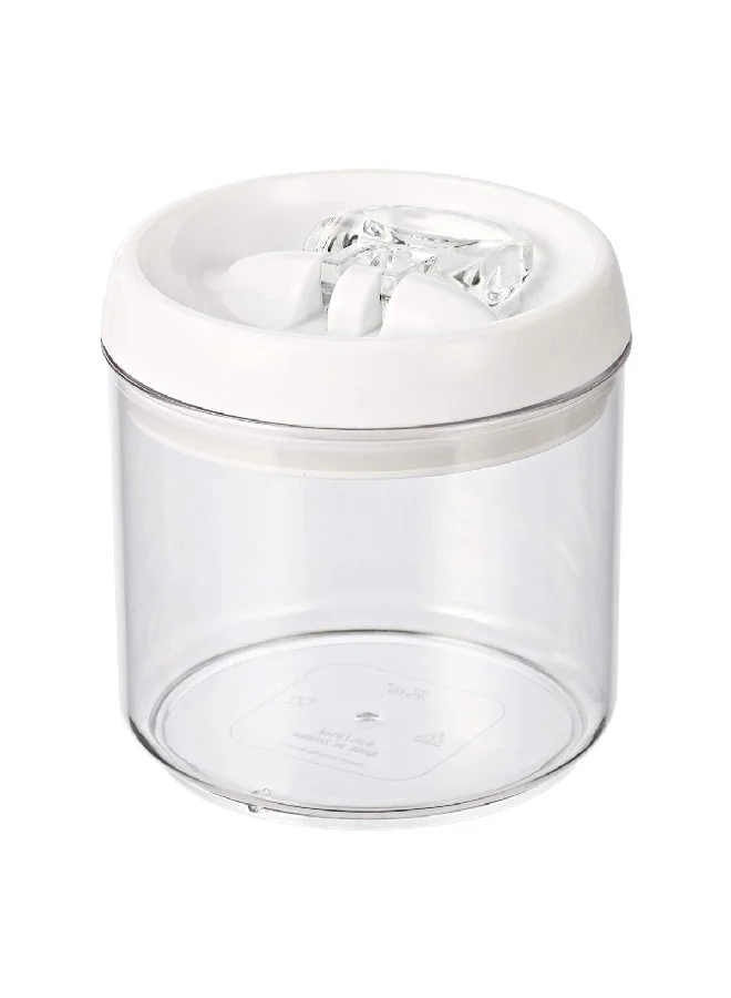 Felli Bpa-Free Acrylic Flip-Tite Cylindrical Storage Container Clear and White 900 ml NLC505A-60