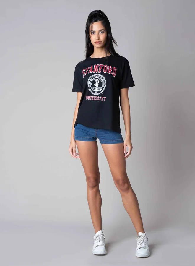 Urbanhaul Regular Fit Stanford University Graphic T-Shirt