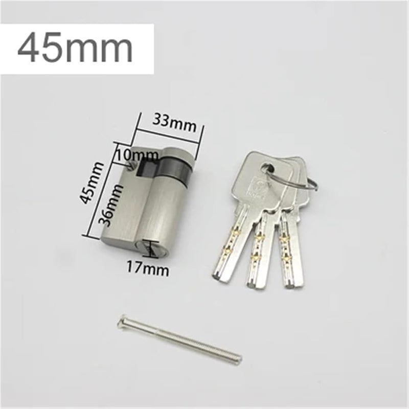 45mm European Double Lock Cylinder Invisible Fireproof Security Door Lock Core - Image 3