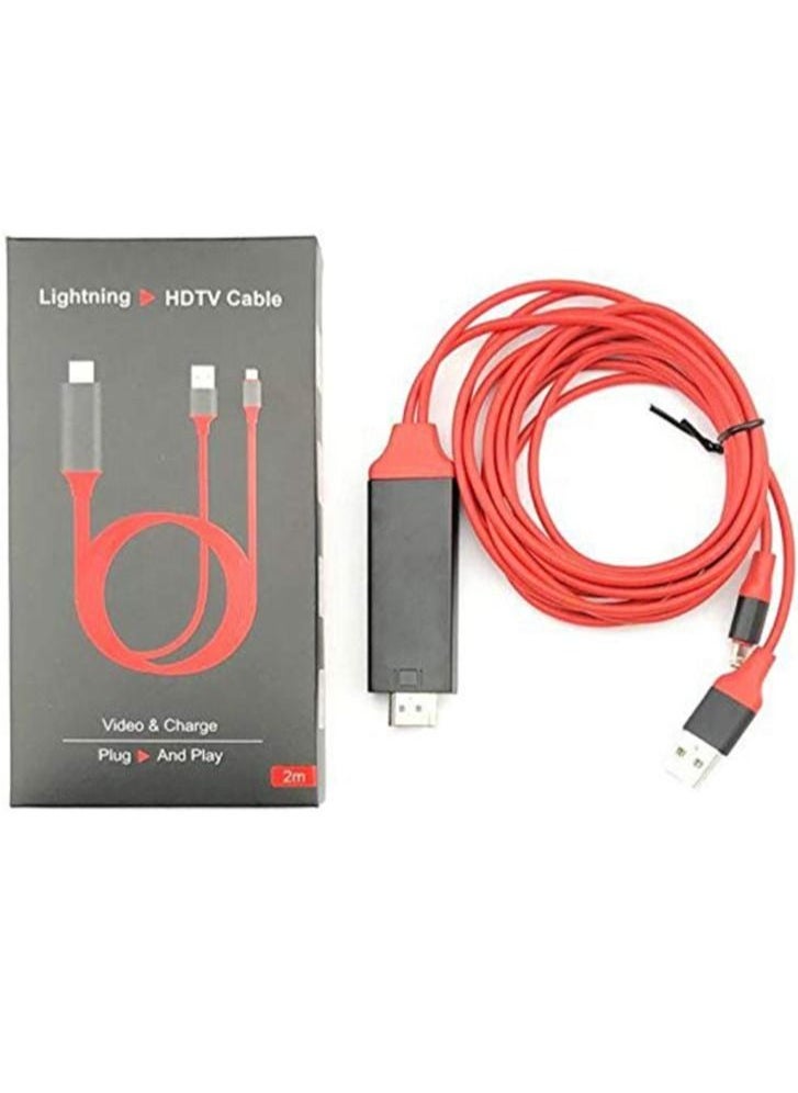 Generic - Lightning To HDMI HDTV AV TV Cable Adapter 1080P For Apple iPhone 7 6 6s Plus 5s iPad Air iPad Mini - Image 1