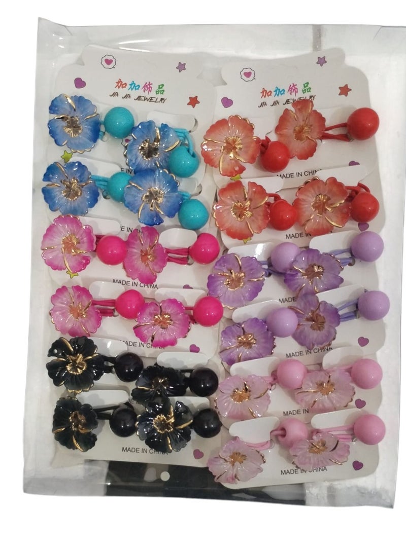 مزايا ربطات شعر ملون 24قطعه - Image 1