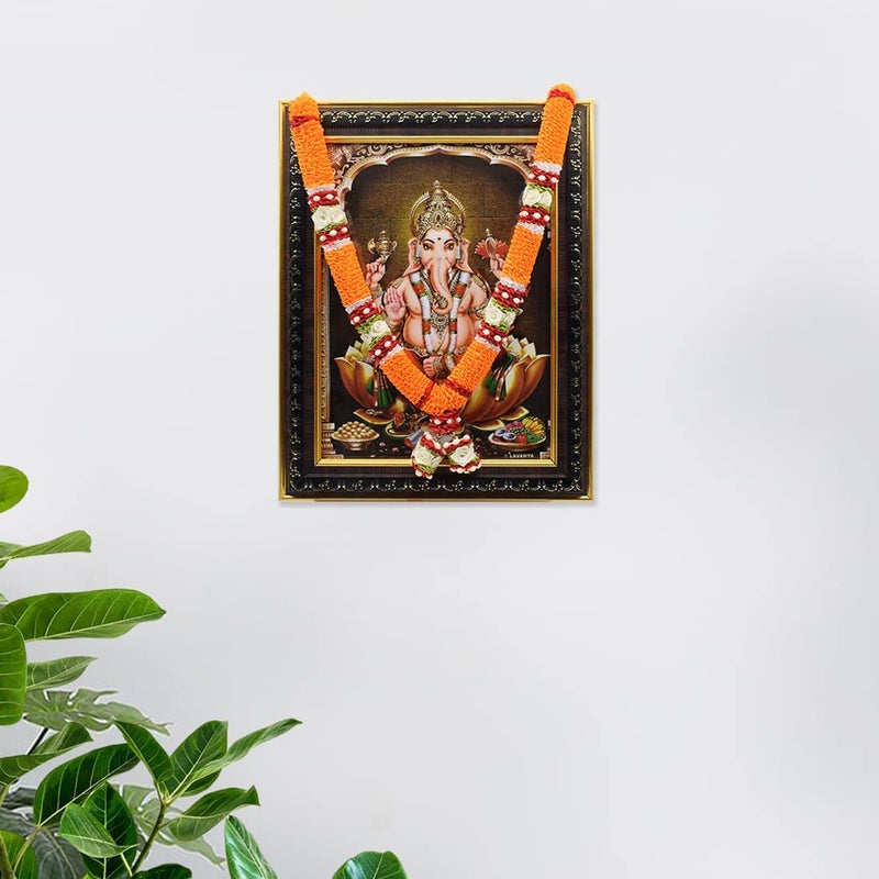 Puja N Pujari Puja N Pujari Artificial Rose Garland Mala for God Photo Frames and Idols  - Image 1
