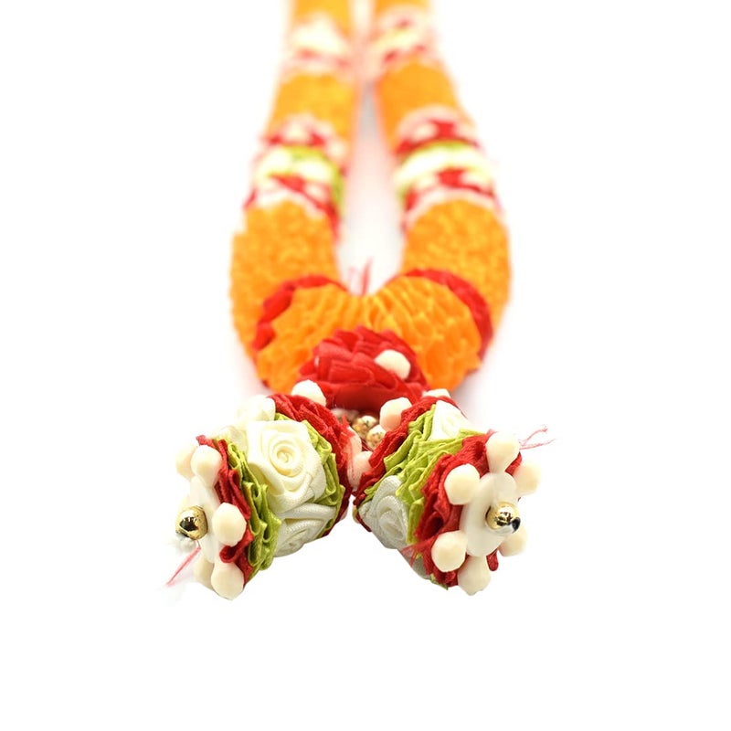 Puja N Pujari Puja N Pujari Artificial Rose Garland Mala for God Photo Frames and Idols  - Image 3
