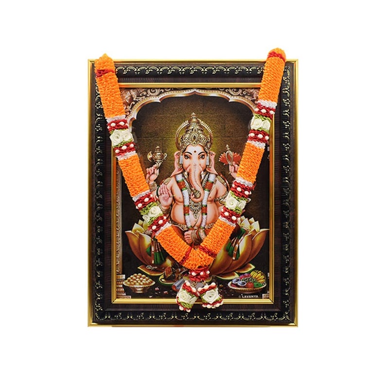 Puja N Pujari Puja N Pujari Artificial Rose Garland Mala for God Photo Frames and Idols  - Image 2