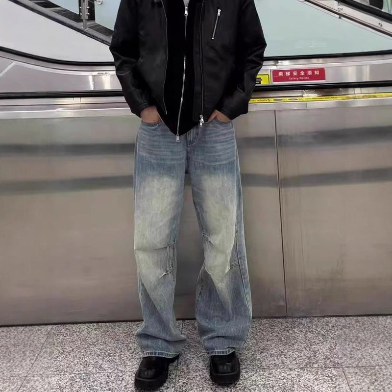Unisex Classic Denim Jeans Loose Fit Daily Outdoor Wear - Image 3