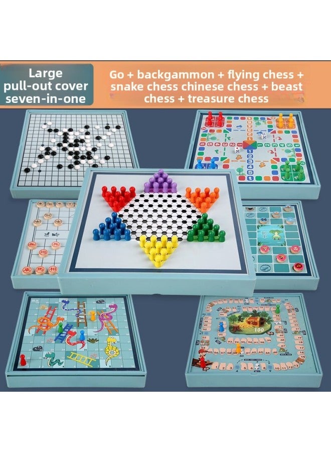 Wooden Flying Chess Checkers Gobang Multifunctional Table Game 27-in-One Educational Children's Adult Toys