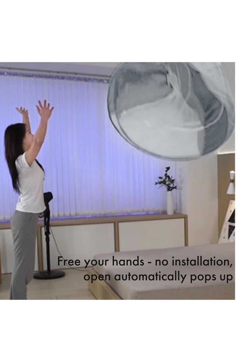 GUDOO Pop-Up Mosquito Net for Beds, Portable Folding Mosquito Netting,Travel Insect Repeller Tents with Base, Free Installation Bed Tent, Crib Yurt Canopy Nets for Baby Adult Bedroom Camping 200*180*155cm - Image 3