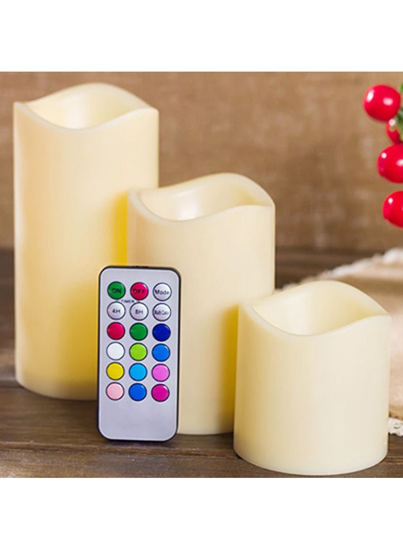 Luma 3-Piece Flameless Candle With Remote Control Set White - Image 4